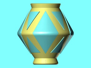 geo vase decor 3d print model - Mito3D