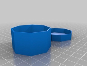 octagon box simple containers customized 3d print model - Mito3D