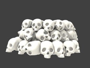 pile skulls sculptures 3d print model - Mito3D