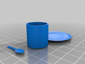 meu personalizados cspcup colher de placa a cozinha jantar 3d print model - Mito3D