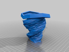 twisted calice arredamento 3d print model - Mito3D