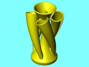 5 Stiel-vase 1 Dekor 3d print model - Mito3D