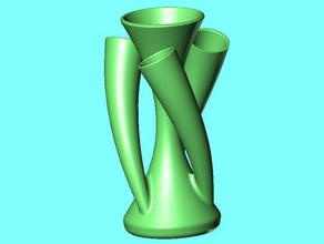 quad vase décor 3d print model - Mito3D