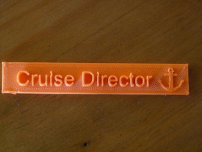 cruise director other boss cruised land cruiser nametag 3d print model - Mito3D