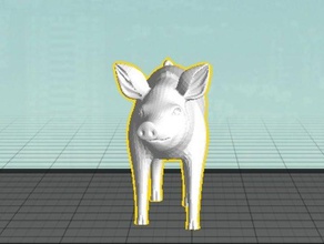realista porco animais 3d print model - Mito3D