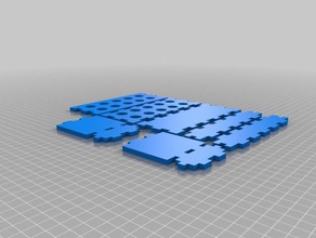 two rows tube rack customized further biology 3d print model - Mito3D