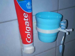 dentifricio tazza spazzolino da denti titolare bagno supporto di 3d print model - Mito3D