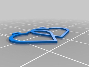 miteinander verflochten Herzen chainloops Schmuck Liebe robo3d 3d print model - Mito3D