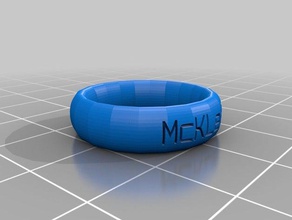 mckleet anello anelli personalizzato 3d print model - Mito3D