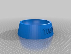 my customized fully parametric tommy bowl pets 3d print model - Mito3D