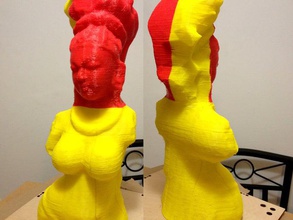 life-size bust female deity cupcake printable sculptures 123d catch hackathon lifesize met scan stone woman 3d print model - Mito3D