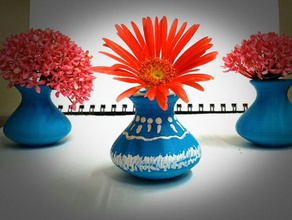 3dshilp matki small traditional indian pot decor drawing room flowers showpiece vase 3d print model - Mito3D