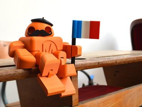 14 Juli makey französischen Nationalfeiertag Modell Roboter fabshop flag paris samuel bernier 3d print model - Mito3D