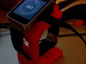 samsung gear live watch stand wip mobile phone 3d print model - Mito3D