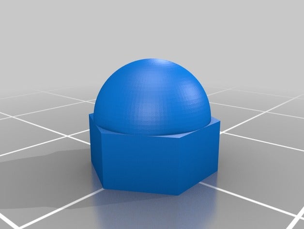 my customized parametric nut cap replacement parts 3D print model - Mito3D