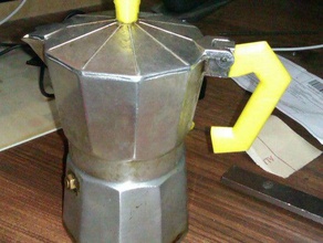 manico moka caffe 3 tazze a cozinha jantar 3d print model - Mito3D
