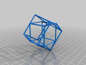 distorto tesseract per la matematica art personalizzato 3d print model - Mito3D