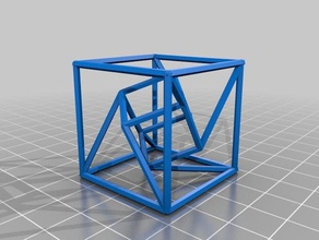 distorted tesseract math art customized 3d print model - Mito3D
