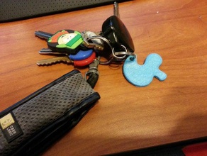 duck keychain keychains key chain wetneon 3d print model - Mito3D
