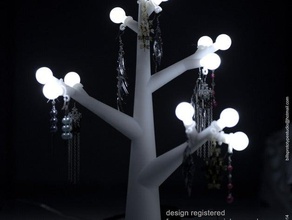 table lampjewellery tree lamp sculptures art jewelry lamps led 3d print model - Mito3D