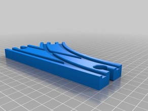 paramétrique piste compatible norme de train en bois la modules jeux brio dotscad openscad thomas jouet 3d print model - Mito3D