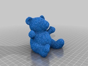 fuzzy oso de base plana criaturas 3d print model - Mito3D