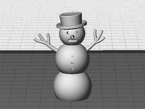 pupazzo di neve le creature cartone animato natale decorazione facile stampa inverno 3d print model - Mito3D