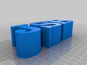 j personnalisé 3d print model - Mito3D
