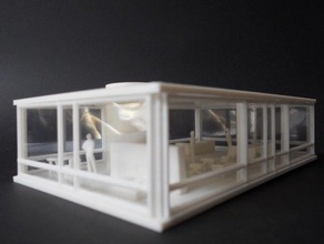 casa de cristal philip johnson los edificios estructuras la arquitectura 3d print model - Mito3D