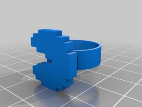 pac man anel anéis personalizado 3d print model - Mito3D
