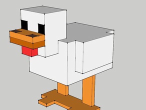 minecraft chicken video games animal gaming game 3d print model - Mito3D