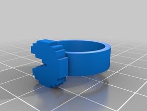 perfeito pacman anel 75 anéis personalizado 3d print model - Mito3D