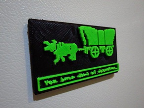 oregon trail you have died dysentery video games apple ii conestoga wagon edutainment gaming oxen retro game 3d print model - Mito3D