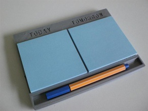 post-it-Zettel-Halter office Liste Veranstalter pad stationär sticky 3d print model - Mito3D