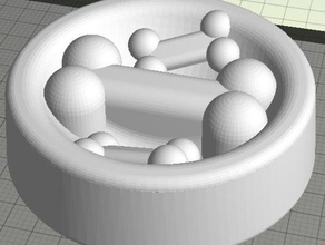 dog bone water bowl pets dogs 3d print model - Mito3D