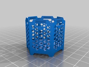 collapsible container containers hexagonal 3d print model - Mito3D