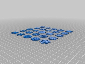 parametric snowflake generator 2d art makerbotornaments openscad random reprap 3d print model - Mito3D
