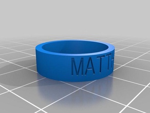 matthew yüzük özelleştirilmiş 3d print model - Mito3D