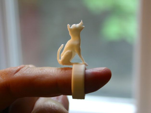 lobo anel de número dois anéis 3D print model - Mito3D