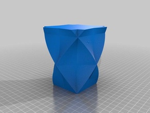 my customized square vase decor 3d print model - Mito3D