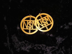 newstylemedia pendant jewelry corporate earrings new style media nsm 3d print model - Mito3D