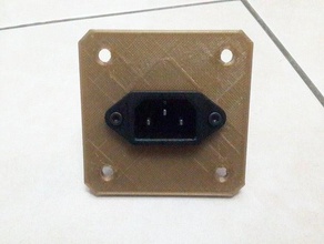 mendelmax 15 power socket bracket 3d printer parts mendelmax15 cord supply switch psu 3d print model - Mito3D
