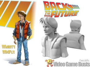 marty mcfly personagem do jogo busto pessoas de volta futuro bttf delorean 3d print model - Mito3D