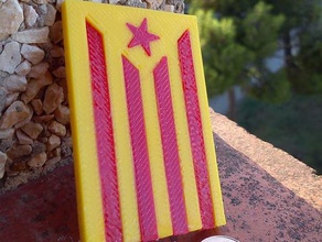3d estelada, Katalan independentist bayrak diğer 3d print model - Mito3D