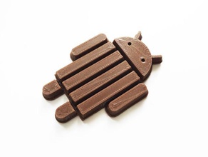 android kitkat without logo signs logos keychain 3d print model - Mito3D