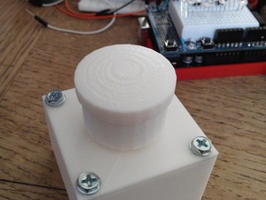 push button electronics box props pushbutton 3d print model - Mito3D