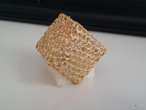 cube avec le soutien plaqu&eacute sculptures 3d print model - Mito3D