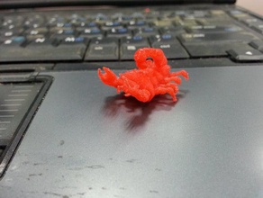 red scorpion les animaux 3d print model - Mito3D