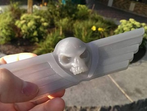 skull insignia signs logos 40k cosplay pin rpg warhammer 3d print model - Mito3D