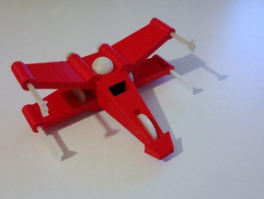 überarbeitete x-wing Auto - Spielzeug Spiele 3d-drucken openscad star wars xwing 3d print model - Mito3D